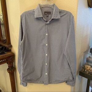 VINCE Men Buttoned Down Shirt-Medium-Fits Small